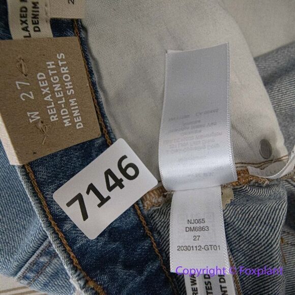 New! Madewell Relaxed Mid-Length Rigid Denim Shorts Brockport Wash size 27 - Picture 14 of 14